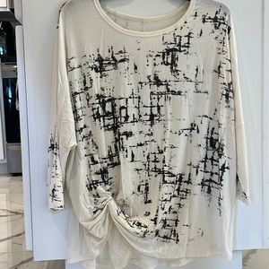 3/4 sleeve white shirt